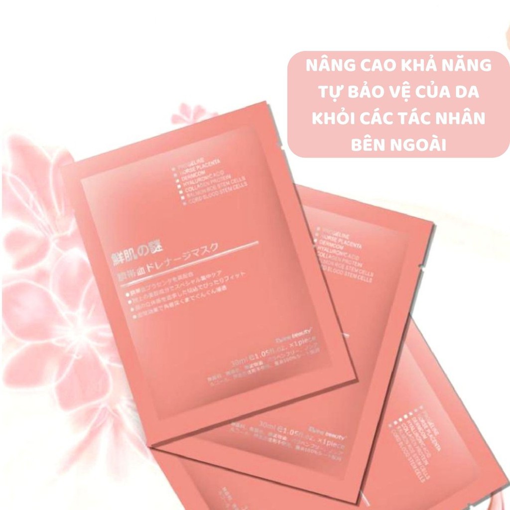 Sỉ- Mặt nạ nhau thai cừu cuống rốn tế bào gốc Nhật Bản Rwine Beauty dưỡng da, cung cấp độ ẩm, tái tạo - Hanayuki Asia