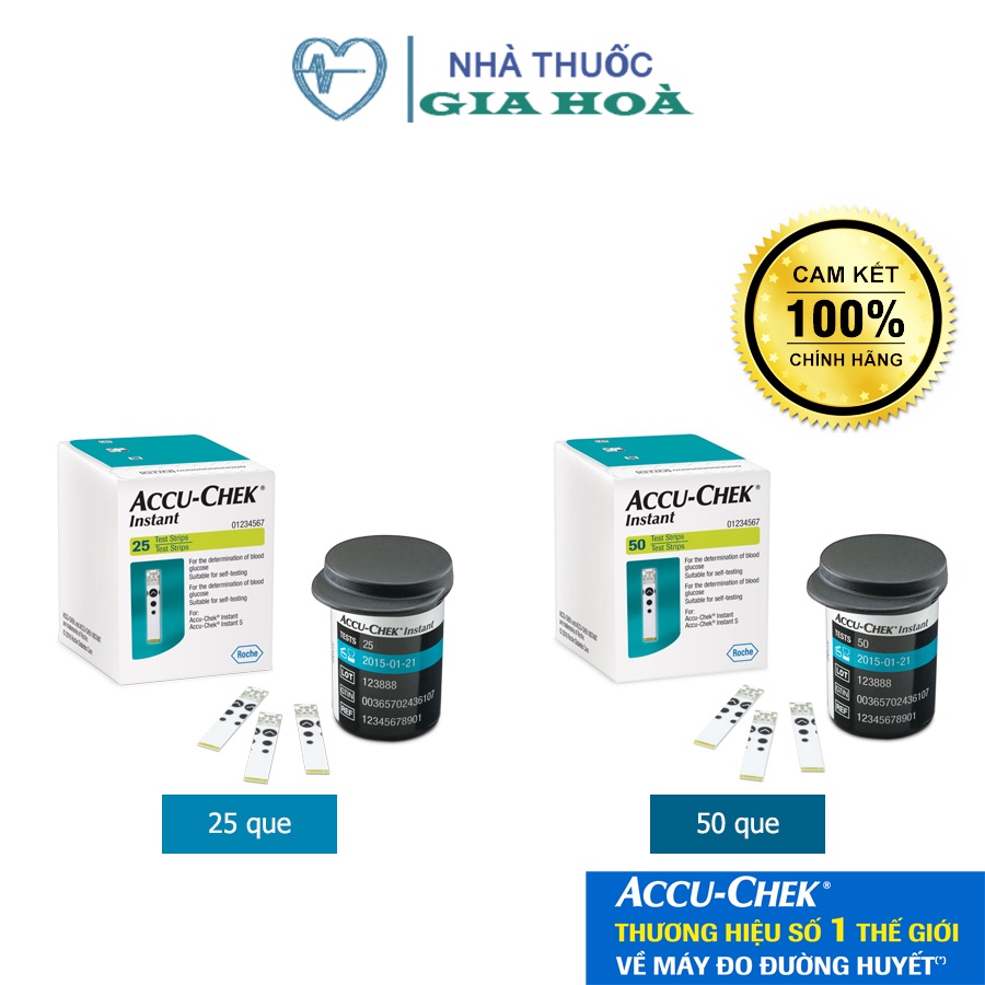 Que thử đường huyết Accu Chek Instant (CHÍNH HÃNG ROCHE) thử tiểu đường an toàn, chính xác