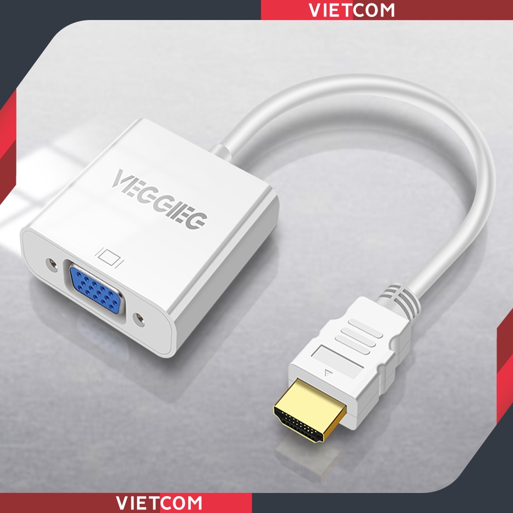 Cáp HDMI sang VGA - Hỗ trợ độ phân giải 1080P - THƯƠNG HIỆU VEGGIEG