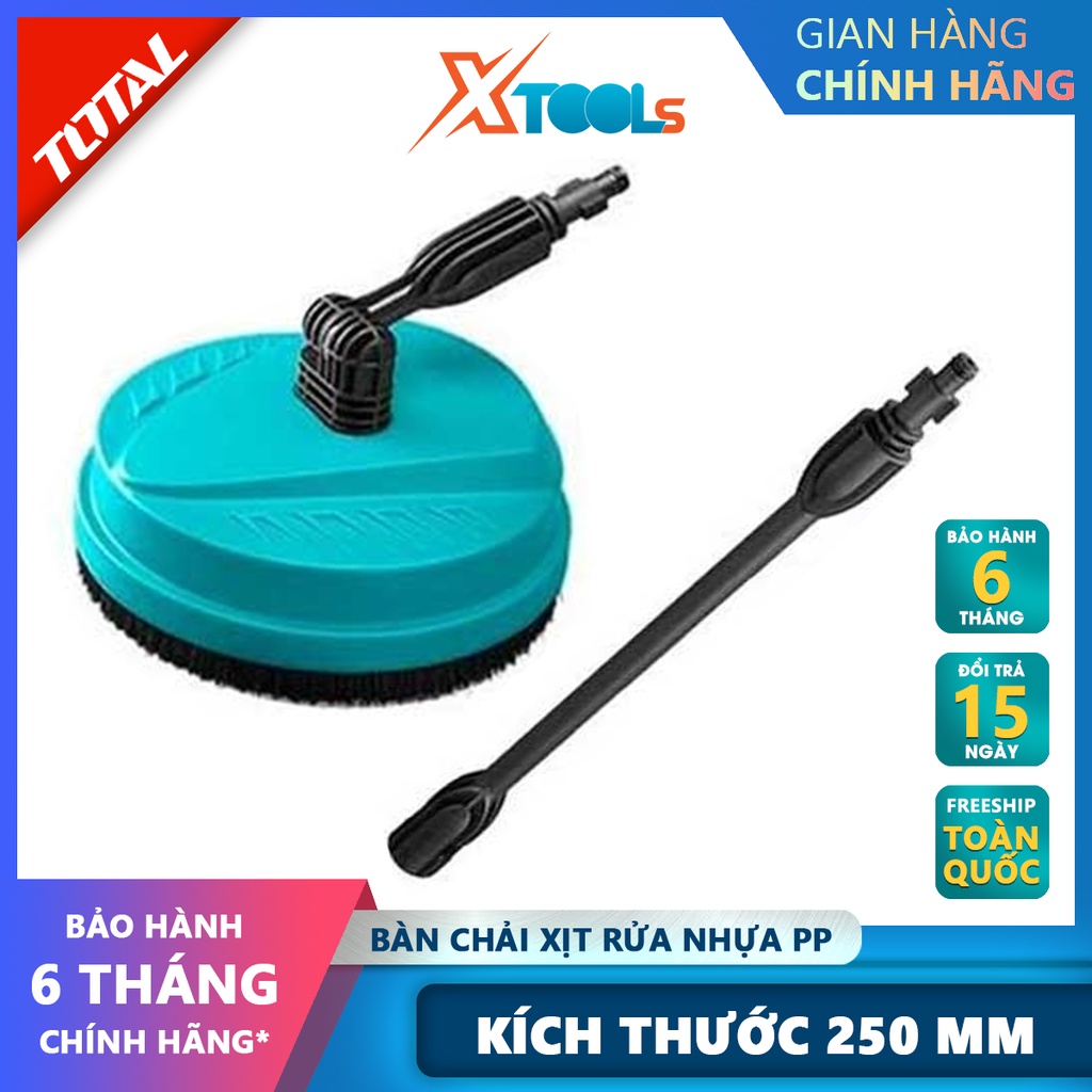 Bàn chải xịt rửa TOTAL TGTPB251 Dụng cụ vệ sinh, Kích thước 250mm, chất liệu nhựa PP và PA66+30GF, với 1 thanh mở rộng