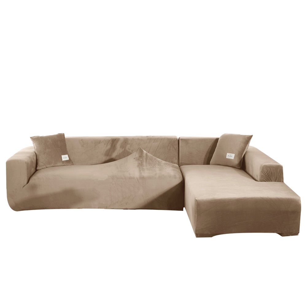 Vỏ bọc ghế sofa 1/2/3/4 chỗ ngồi hình chữ L mềm mại co giãn thích hợp trang trí nhà cửa
