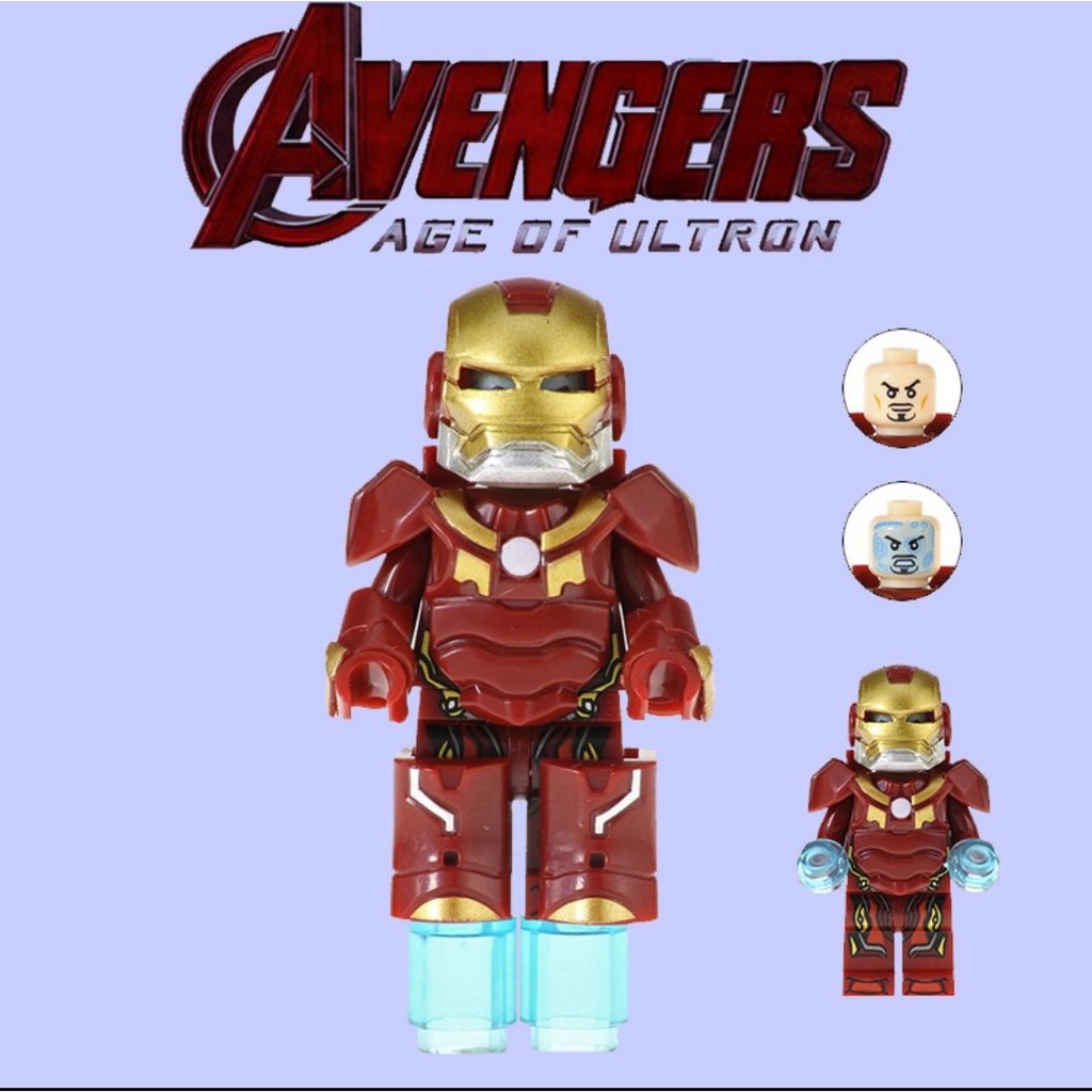 Nonlego Iron man mô hình lắp ghép minicos đồ chơi Marvel