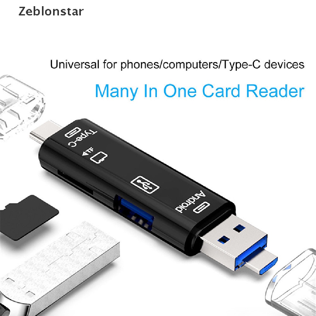Đầu Đọc Thẻ Nhớ OTG USB 3.0 Type C Micro USB SD TF 5 Trong 1 Tiện Dụng Đầu Đọc Thẻ Nhớ 5 Trong 1 USB 3.0 Type C Micro USB SD TF Dây Cáp USB 3.0 Loại C 5 Trong 1 Tiện Dụng