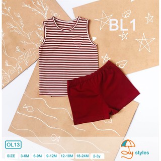 XẢ KHO -Bộ ba lỗ 100% cotton lạnh 3m-36m - Oly styles VN mới 2019