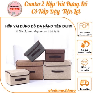 Combo 2 hộp vải đựng đồ đa năng tiện dụng
