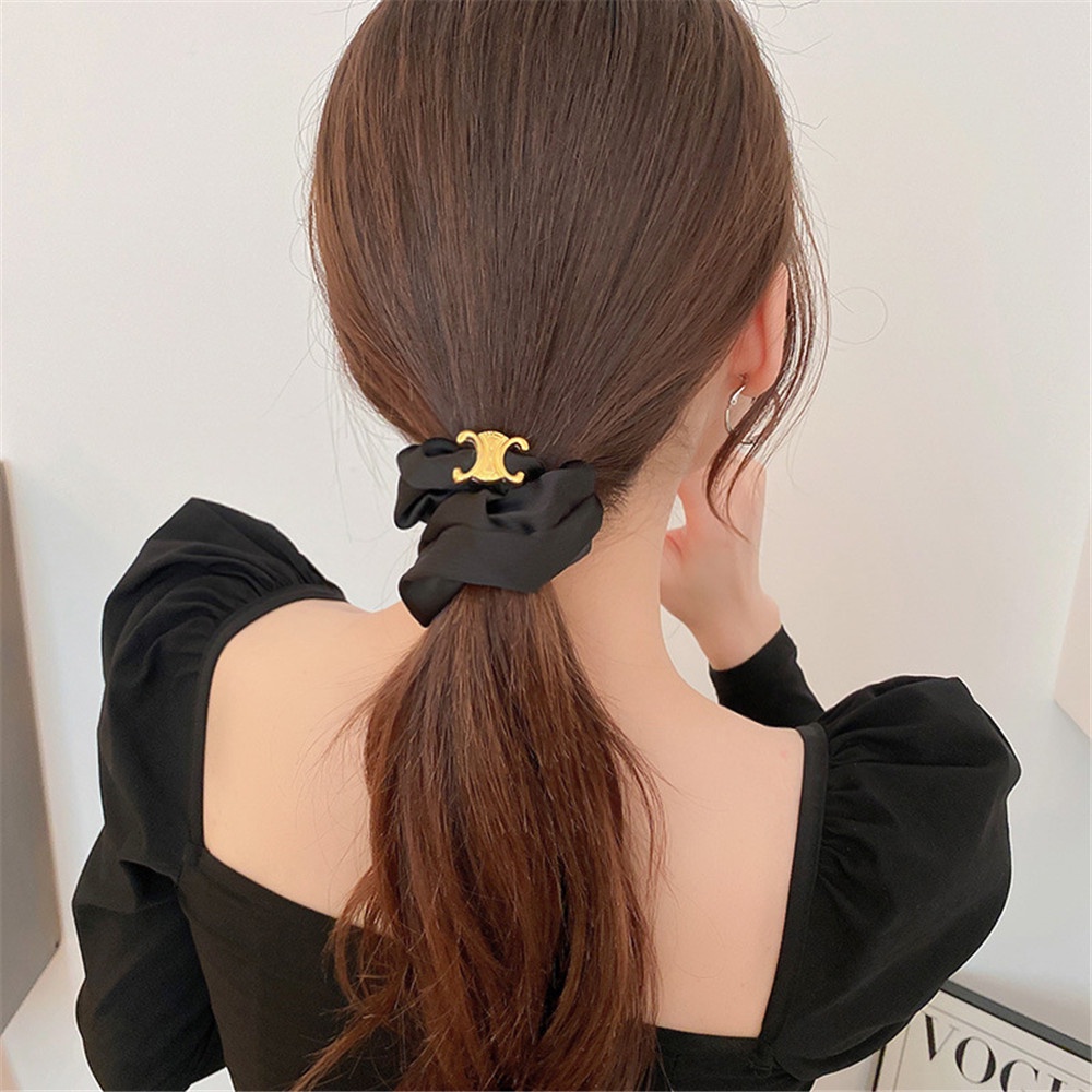 Dây Buộc Tóc Đuôi Ngựa Hình Chữ C Phong Cách Pháp Cổ Điển Cho Nữ