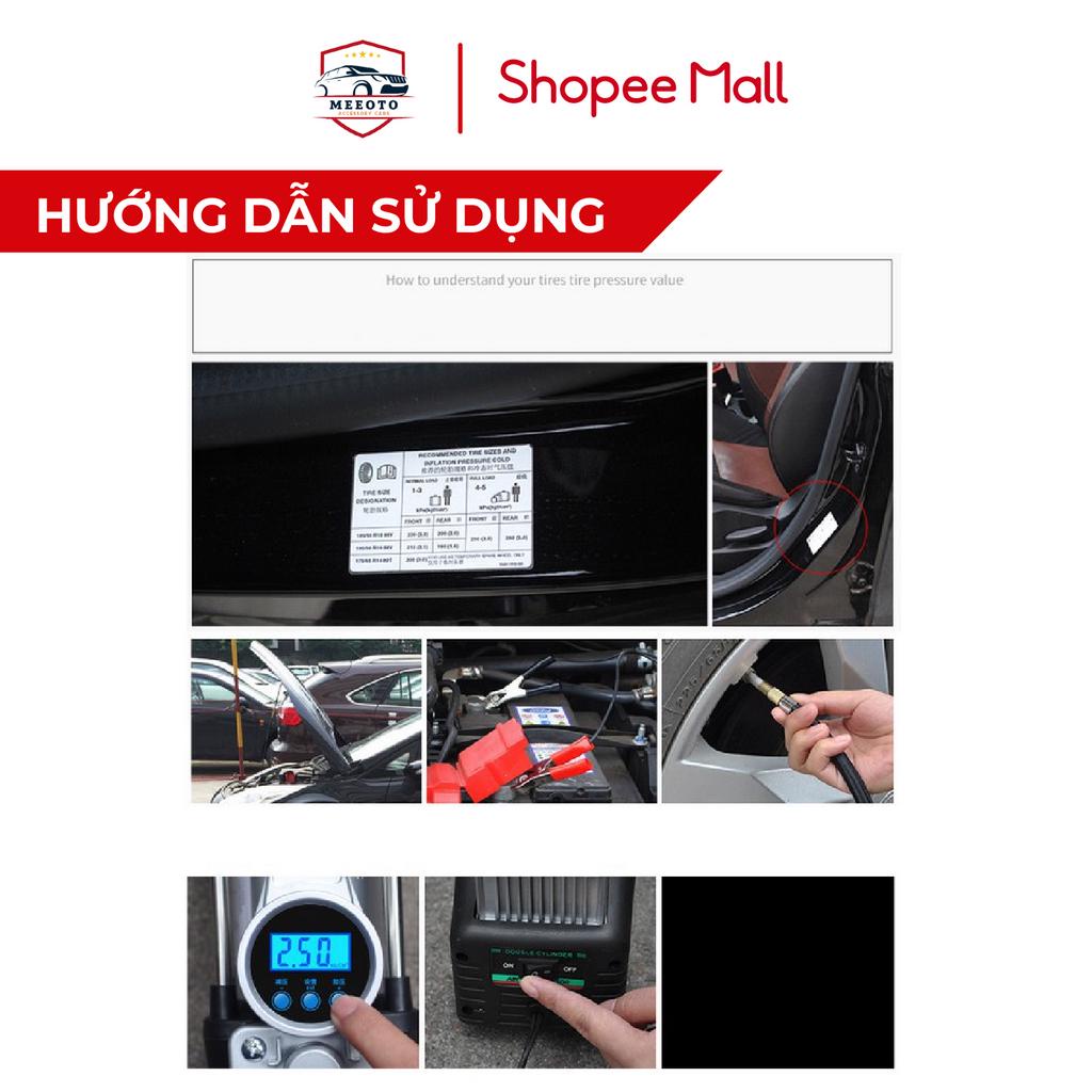 Bơm Lốp Ô Tô 2 Xi Lanh Công Suất Lớn MEEOTO Hàng Chất Lượng Cao Bảo Hành 12 Tháng