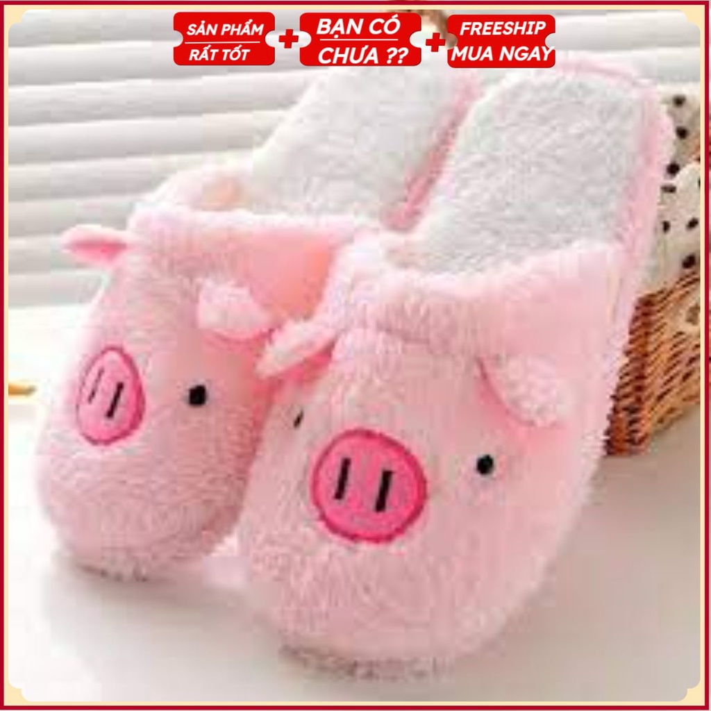 [PVN2851] Dép đi trong nhà hình heo dễ thương chất bông mềm hàng quảng châu cao cấp