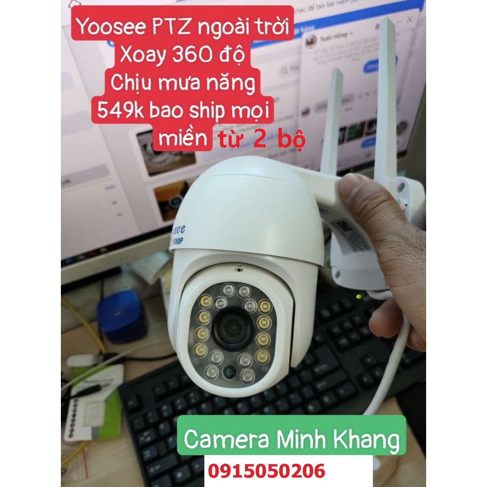 Yoosee PTZ độ phân giải 1080P 2.0mpx tích hợp kết nối Wifi tự động theo dõi