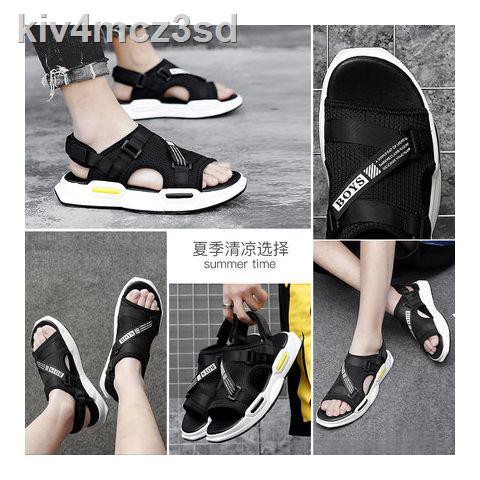 nữsục dép cao su☌△Summer style sandal moi nam, giày nam đi biển cá tính, đế mềm chống trơn trượt, thời trang hàn