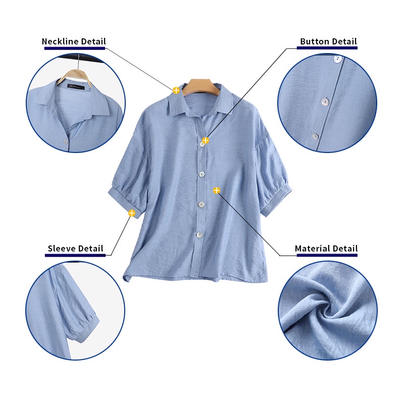 Áo sơ mi Zanzea tay lửng thời trang cho nữ