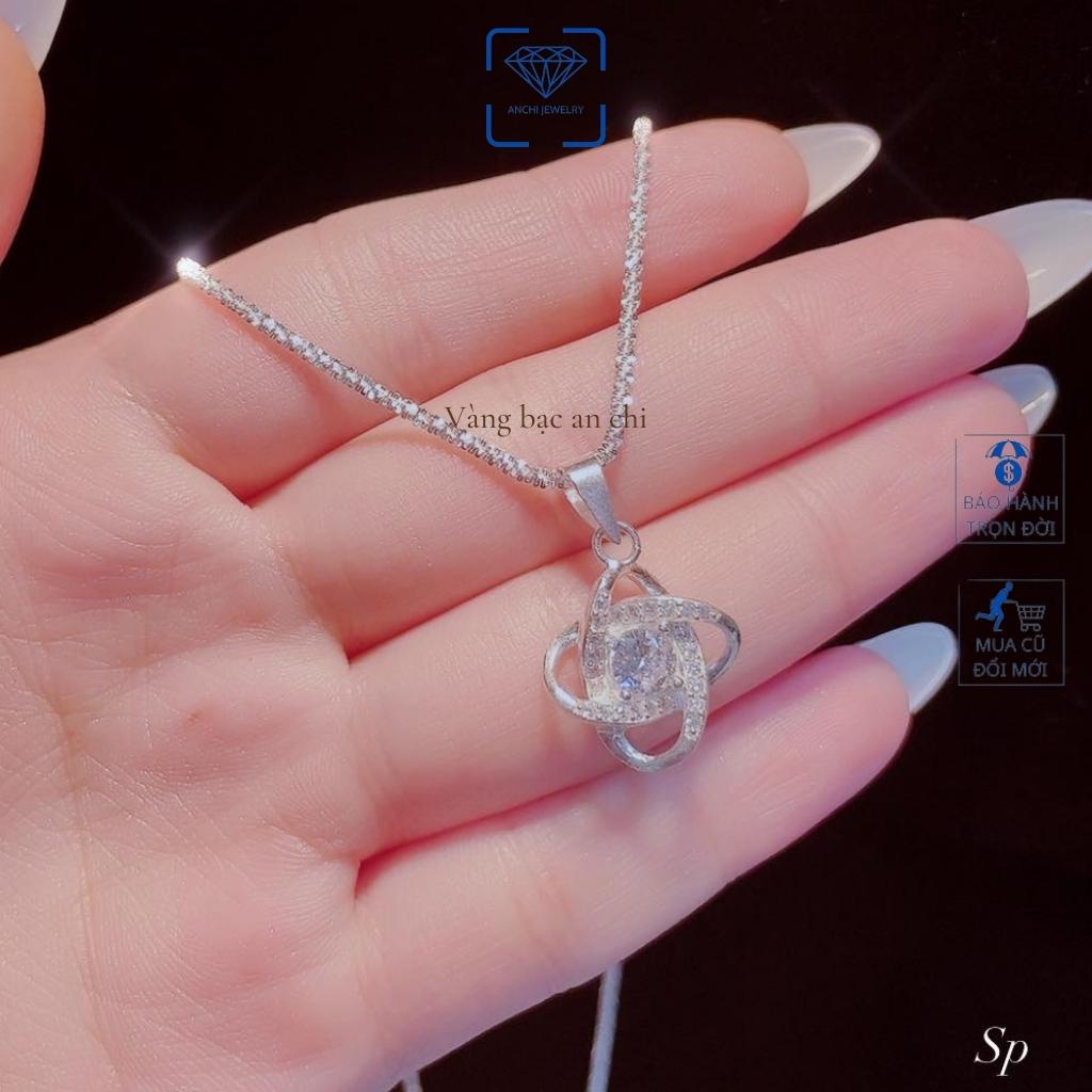 Dây chuyền mặt cá heo đính đá, chuẩn bạc ta cao cấp sáng đẹp - Anchi jewelry