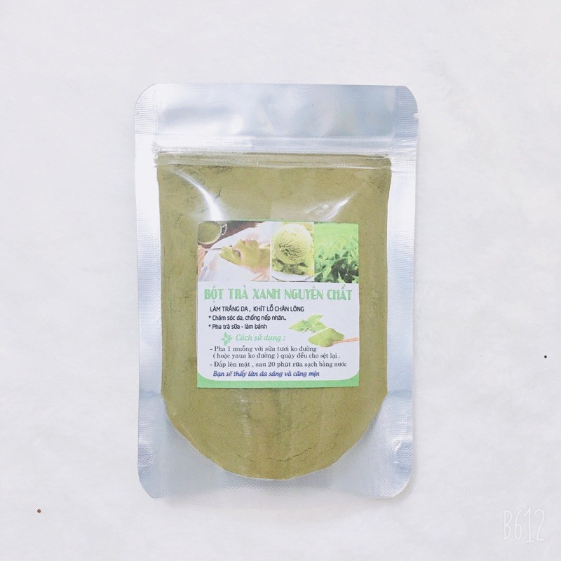 Bột trà xanh đắp mặt nguyên chất 100GR