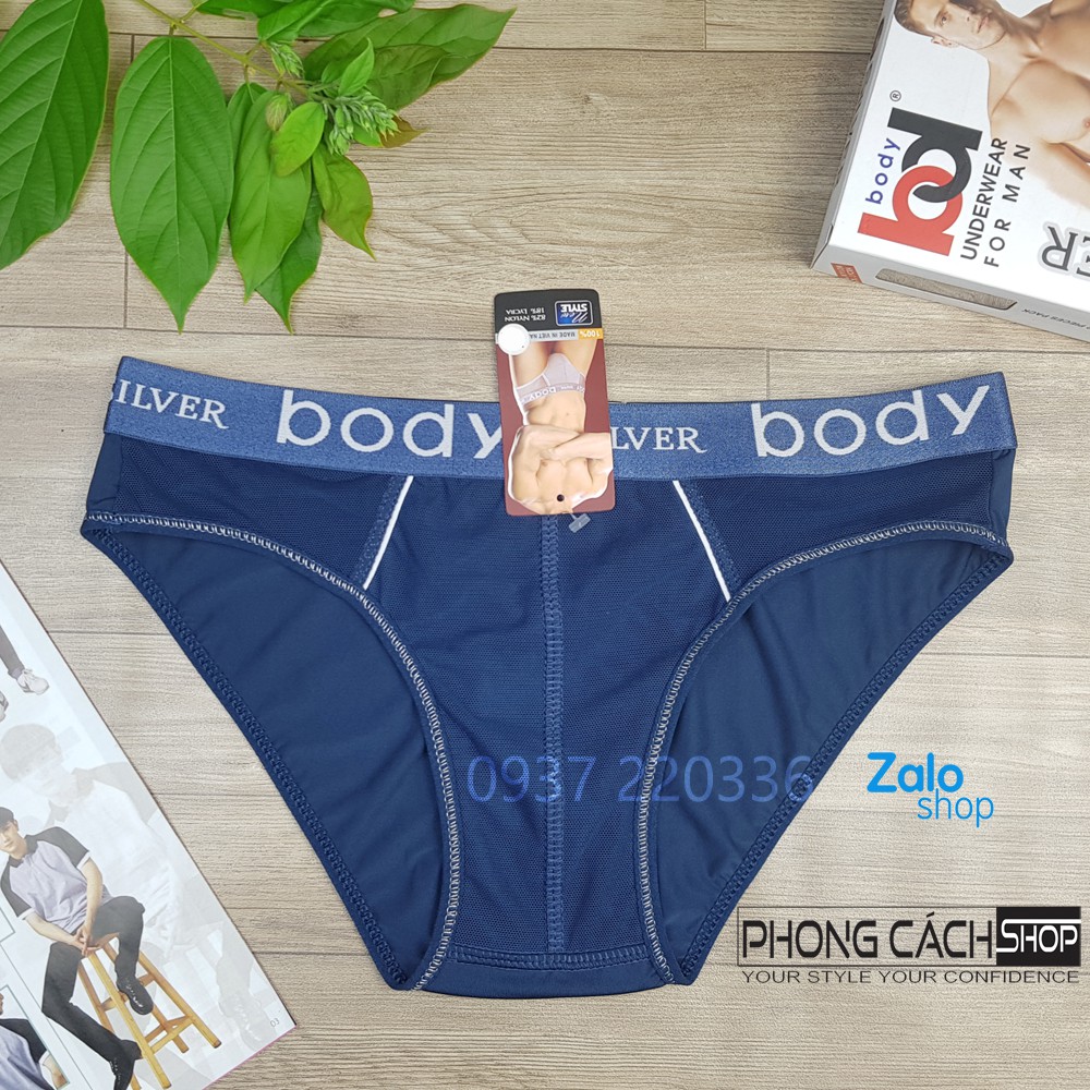 Quần lót nam vải thun lạnh pha lụa BODY Silver 708 siêu mát - quần sịp, xịp