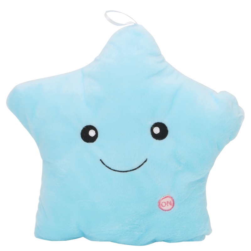 Gối Nhồi Bông Hình Ngôi Sao Có Đèn LED Phát Sáng Dành Cho Bé
