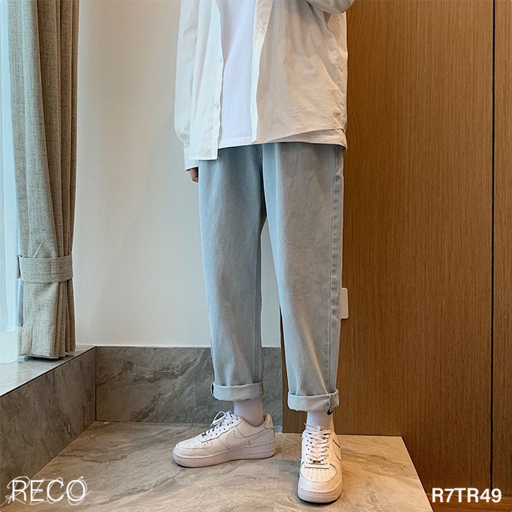 Quần jean nam Hàn Quốc dáng rộng Trousers Loose R7TR49