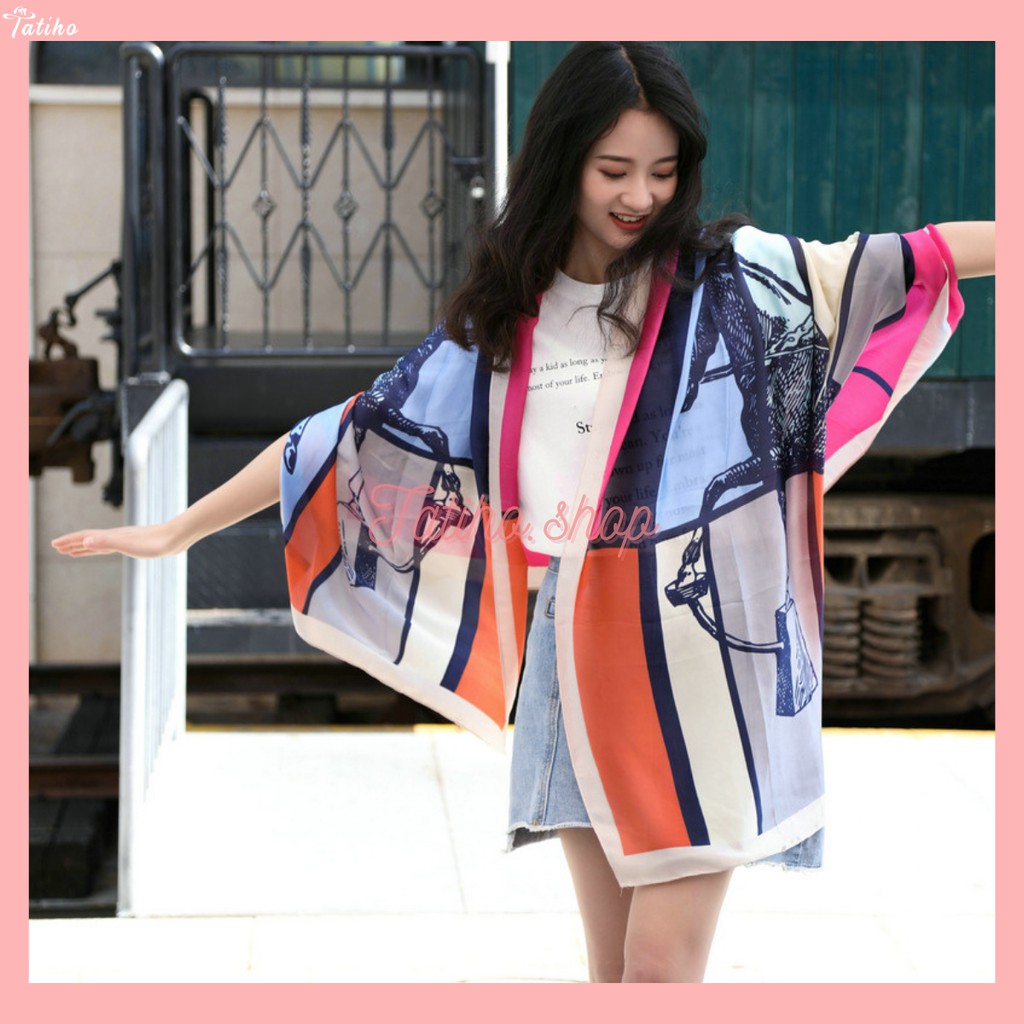 [Hàng Xịn, Giá Tốt] Khăn Choàng Quàng Cổ Lụa Cao Cấp Yên Ngựa Sang Trọng - Chất Liệu Silk  - Size:90x190cm - Mã KS001