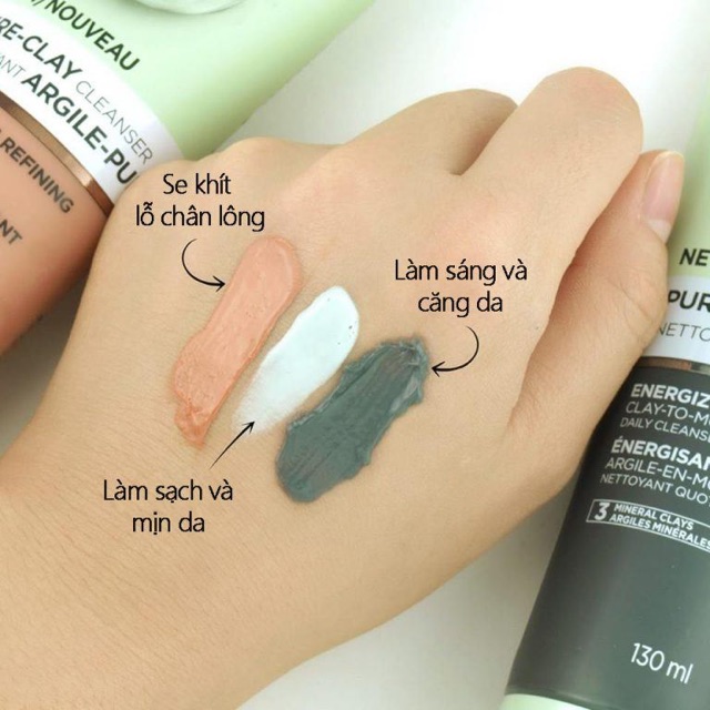 Sữa rửa mặt đất sét L'OREAL PURE CLAY Exfoliate Refine 150ml