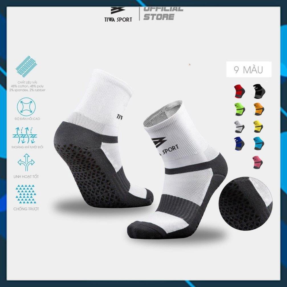 Tất đá bóng có cao su chống trượt, vớ đá banh chống trơn TIWA Dùng cho thể thao hàng chính hãng cao cấp.