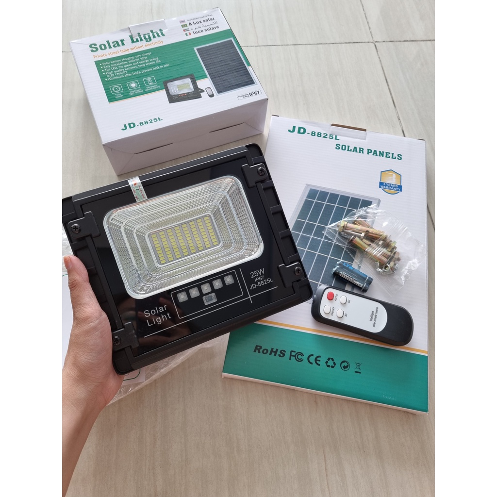 Đèn pha năng lượng mặt trời chính hãng Jindian - JD8825L