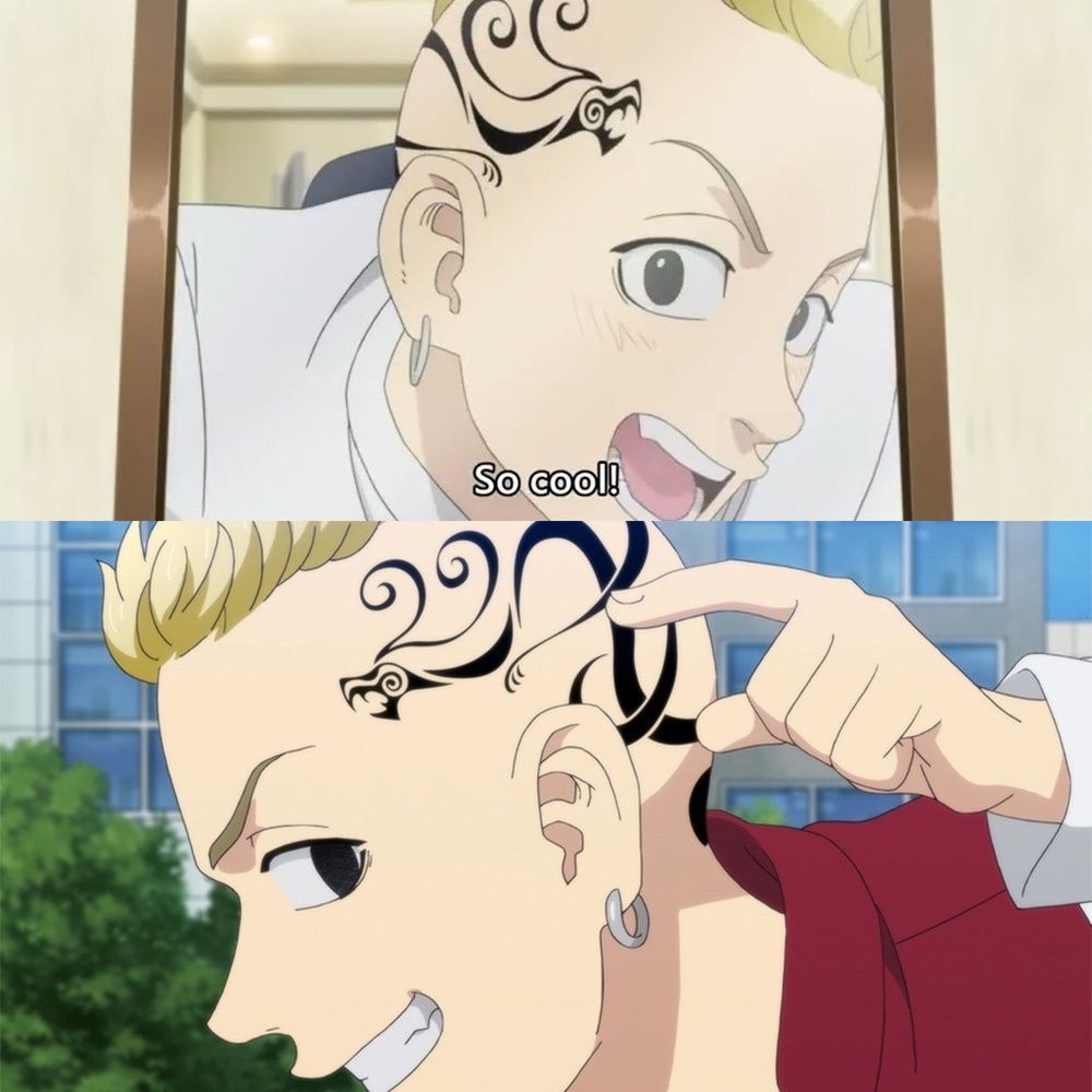 Hình xăm tạm thời hình nhân vật anime Anime Tokyo Revengers chống thấm nước lâu phai màu