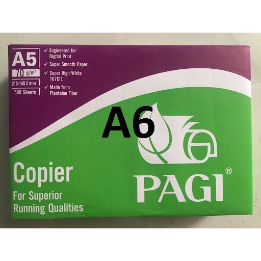 Giấy in A6, giấy in đơn hàng định lượng 70gsm  1 tập 500 tờ_HD