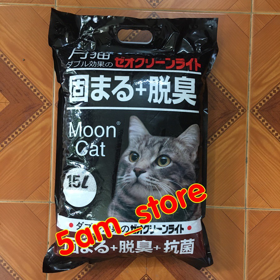 Cát nhật đen 15lit mui cafe chanh tao cho mèo đi vệ sinh - 5amstore