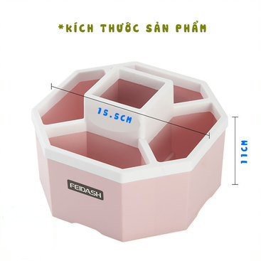 Khay tiện ích lục giác 5 ngăn để bàn nhựa Việt Nhật MS-1337