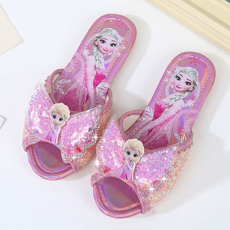 Dép sandal đế mềm chống trượt họa tiết công chúa Elsa xinh xắn dành cho trẻ em