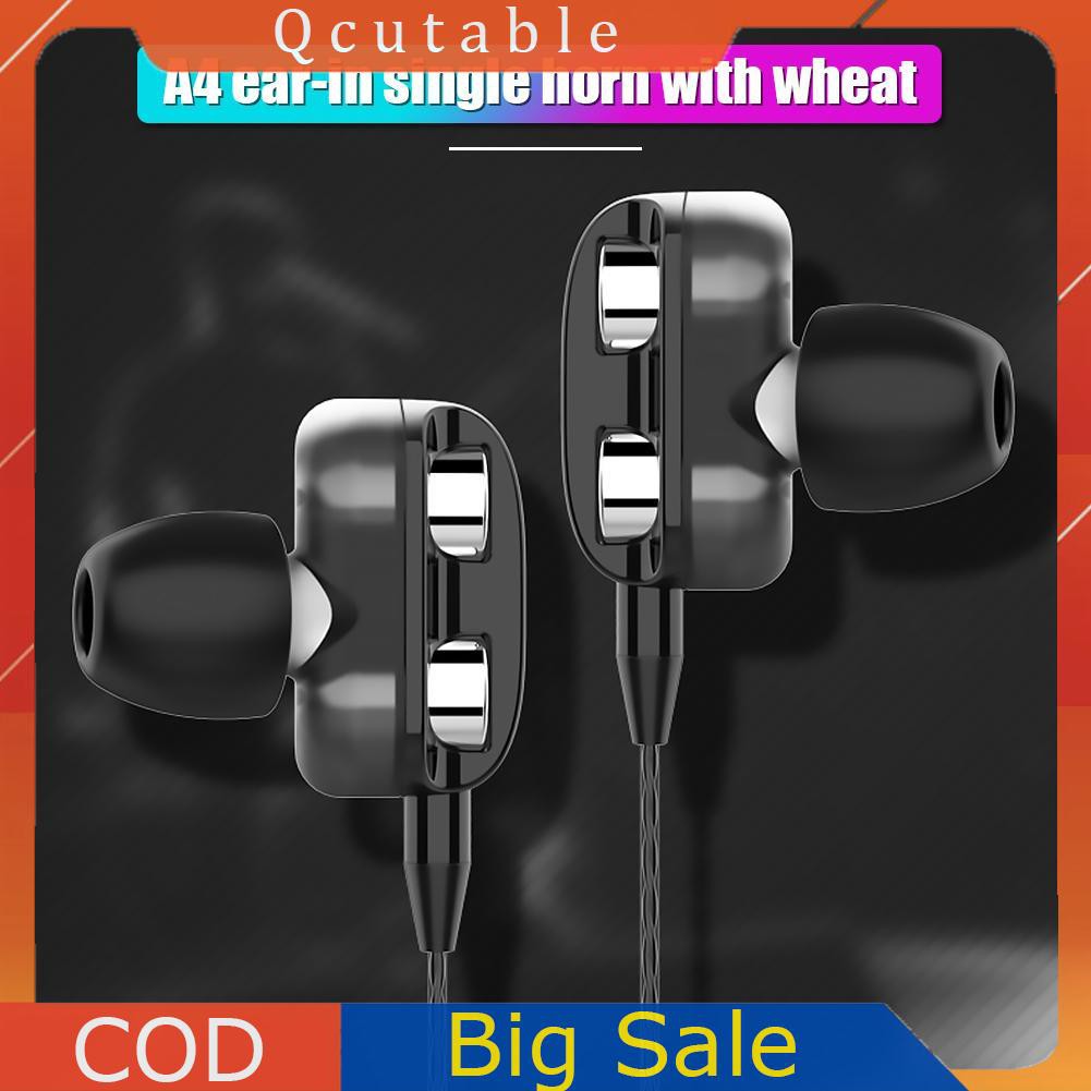 Tai Nghe Nhét Tai A4 Jack 3.5mm Có Micro Và Nút Điều Chỉnh Âm Lượng