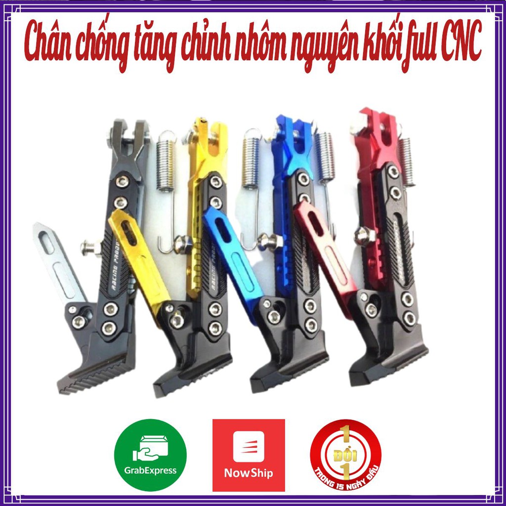 Chân chống tăng chỉnh gắn xe máy,xe điện.Nhôm nguyên khối CNC Chính Hãng Best Biker