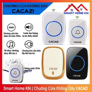 [Tặng thêm Pin] Chuông cửa không dây báo khách thông minh chống nước Cacazi - Smart Home KN