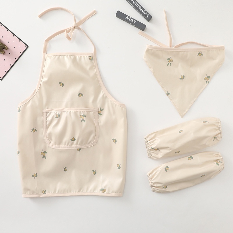 Tạp Dề Nấu Ăn Chống Nước Có Tay Cầm Dành Cho Trẻ Em