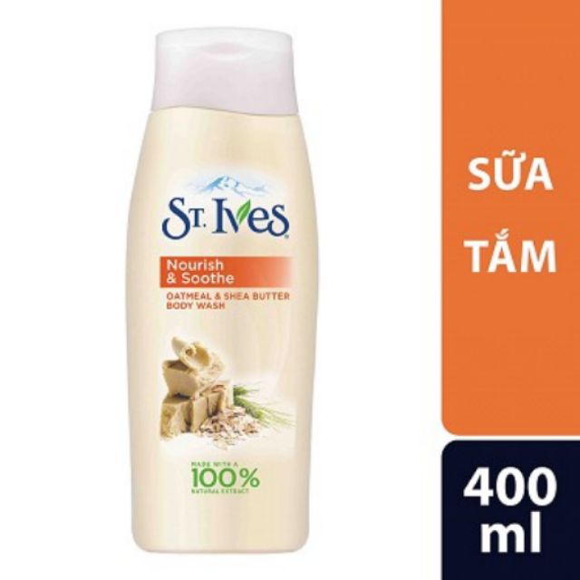 Sữa tắm St.ives lúa mạch và bơ shea 400ml