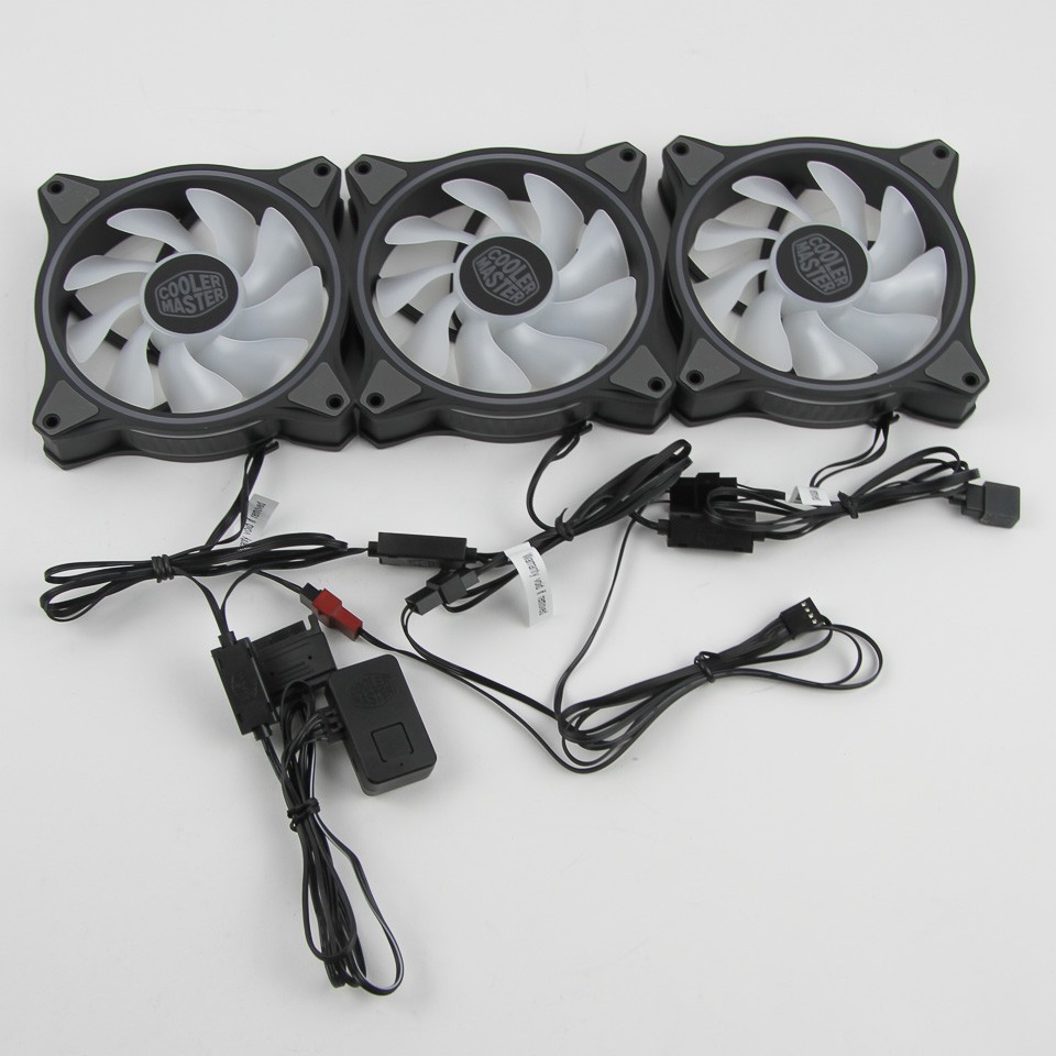 Bộ 3 quạt Fan Case Cooler Master MF120 HALO 3 IN 1 ARGB kèm Controller - Bảo Hành Chính Hãng 12 Tháng, Led Rainbow