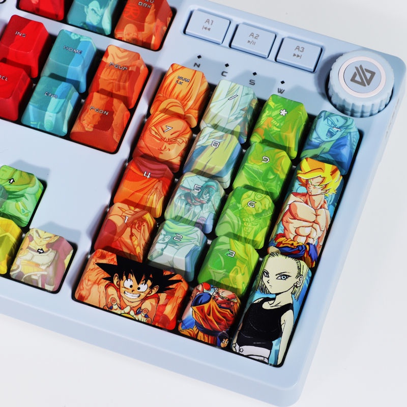 Dragon Ball Keycaps Cherry Profile Anime PBT DYE-SUB Bàn phím cơ học Keycap