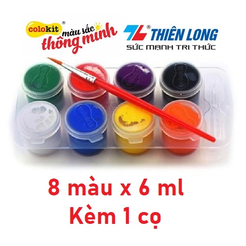 Hộp 8 màu nước Thiên long-hàng chính hãng