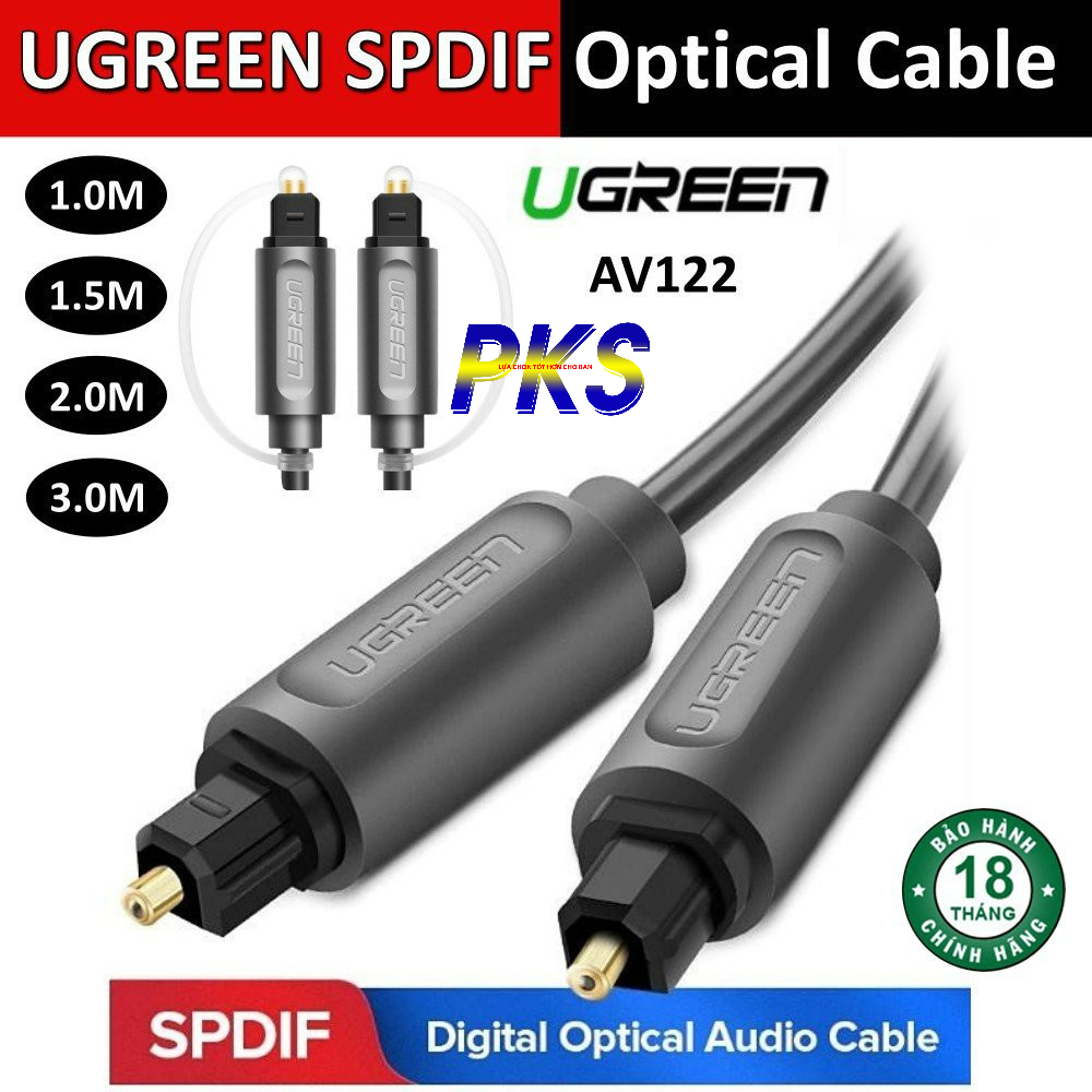 Dây audio quang Optical 3 mét Ugreen 10771 cao cấp