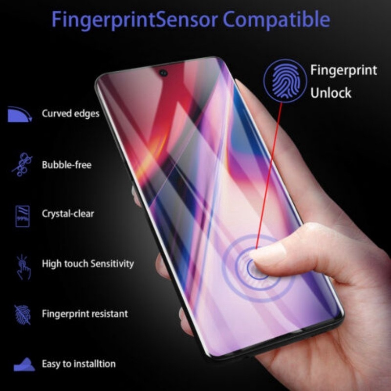 Kính cường lực bảo vệ toàn màn hình dạng keo UV cao cấp cho For  Samsung Galaxy Note 10 Note 10 Plus 10+