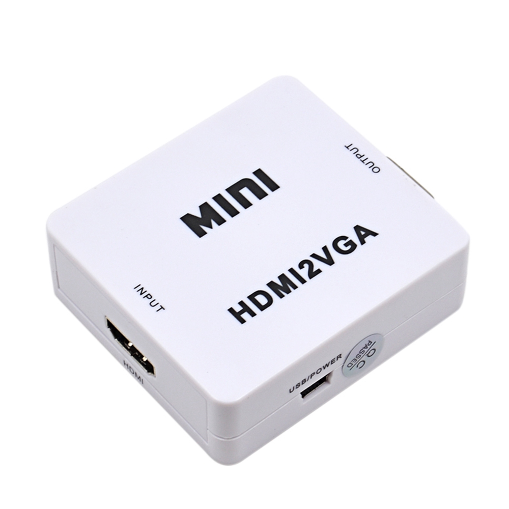 HDMI to VGA HDMI 1080P Converter with HDMI2VGA Audio Video Box Converter for Xbox360 PC DVD PS3 PS4