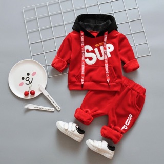 Set bộ nỉ nhung cho bé (hình thật)