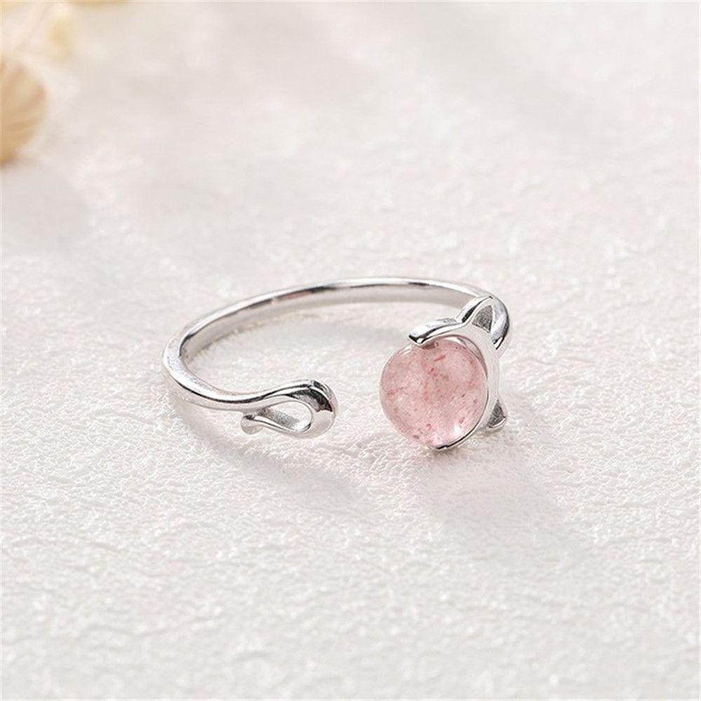 Nhẫn Hở Hình Mèo Bằng Hợp Kim Thiết Kế Đơn Giản Thời Trang Cho Nữ