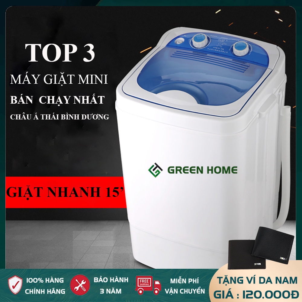 Máy giặt mini bán tự động, máy giặt 7kg tiện lợi, dành cho trẻ em, gia đình nhỏ - Bảo hành 2 năm