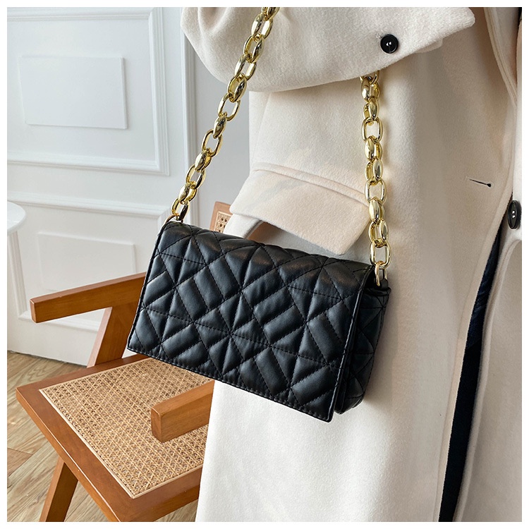 Túi đeo vai/ dưới cánh tay Ielgy thời trang đơn giản dày dặn phối xích