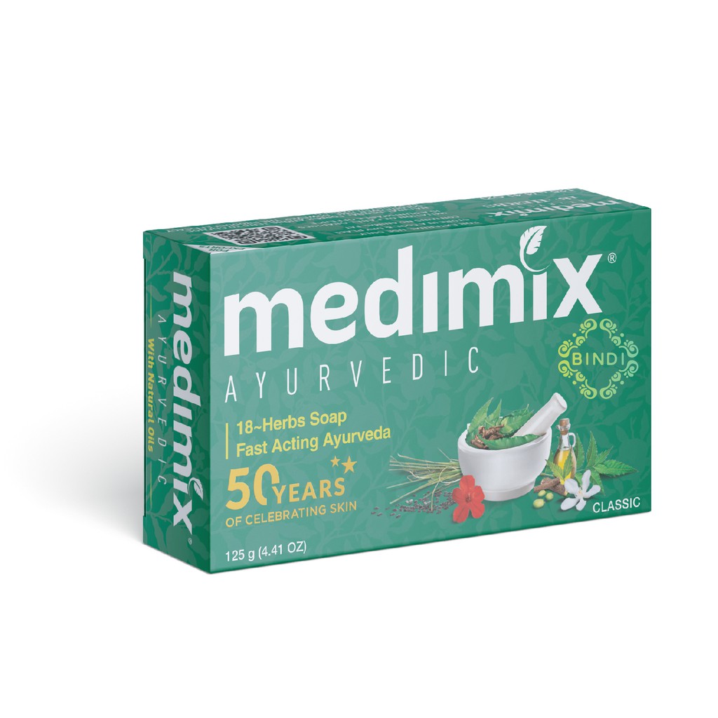 Xà Phòng Medimix 18 Loại Thảo dược Ayurveda Tác Động Nhanh 125g