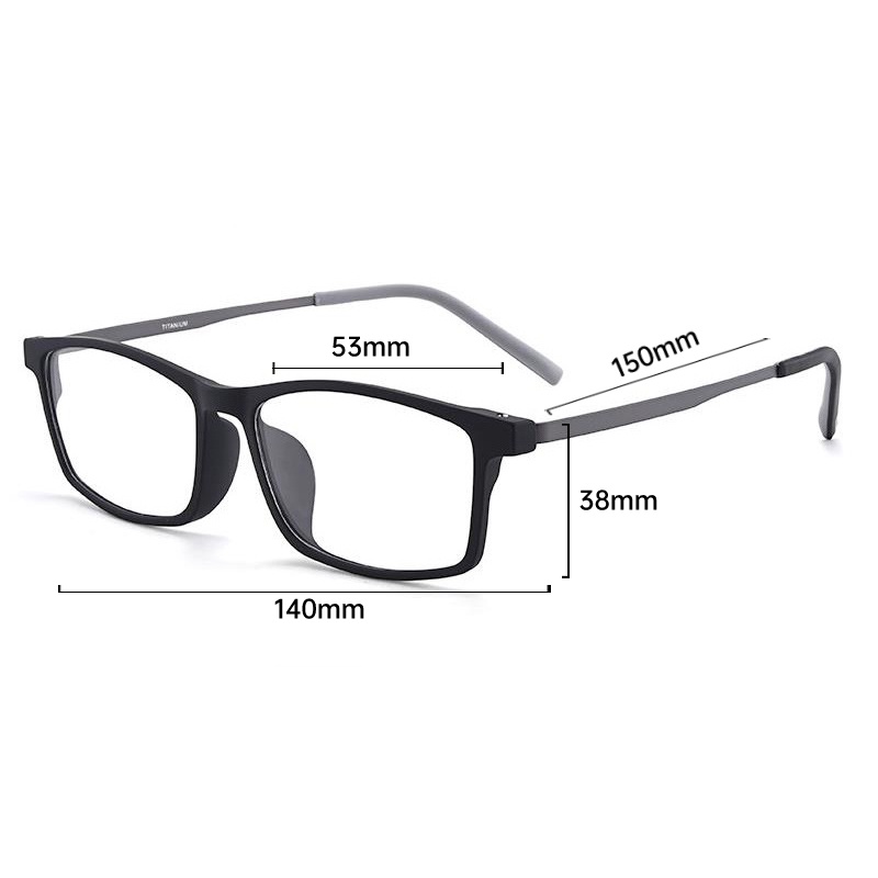 Kính Mát HEVIA Gọng Titan Tròng To Siêu Nhẹ Co Giãn Thoải Mái Thời Trang Cho Nam PT040