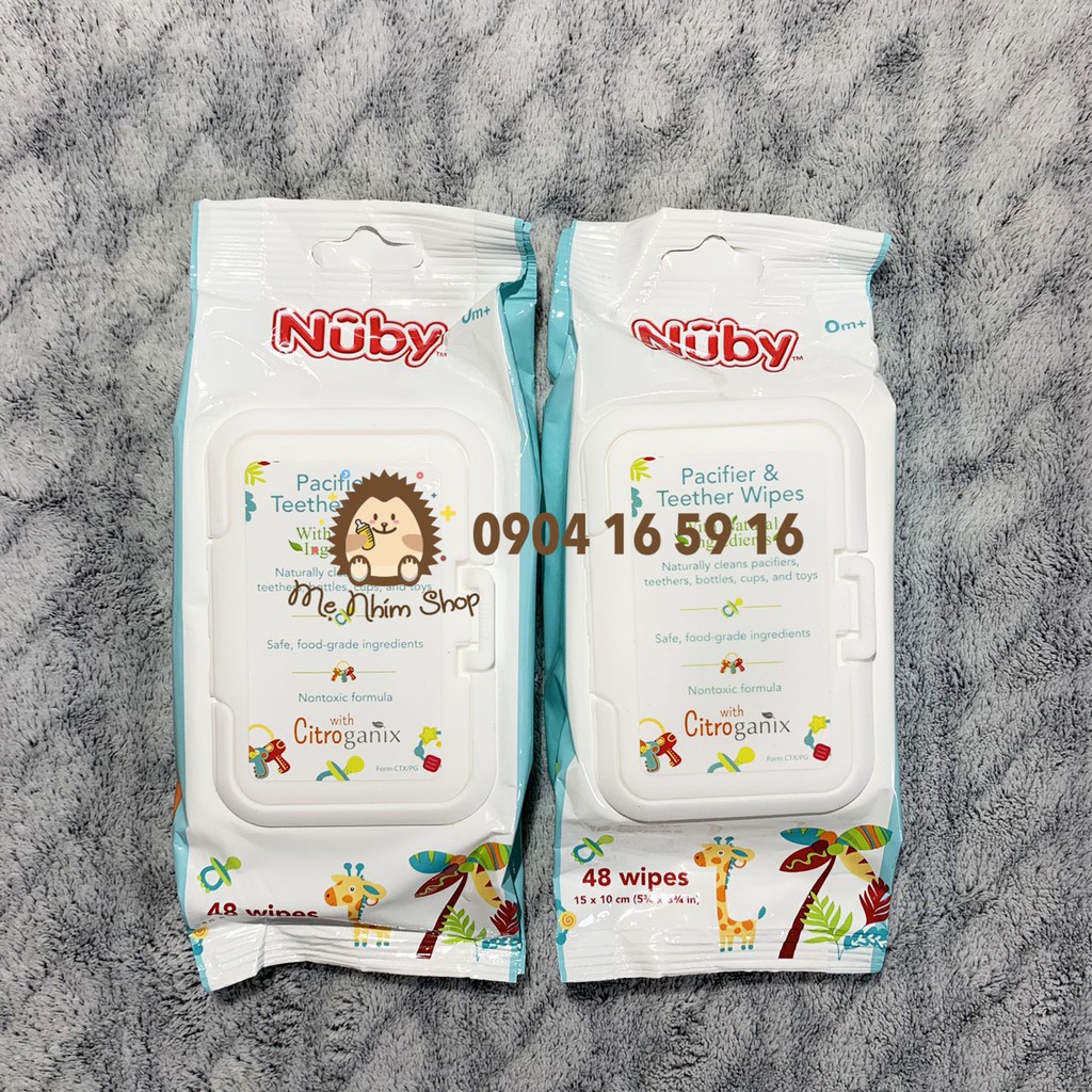 GIẤY ƯỚT DIỆT KHUẨN DÀNH CHO RĂNG VÀ TI (Nuby)