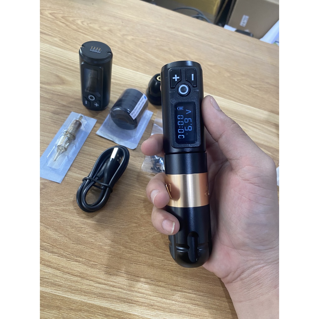 MÁY XĂM PEN KHÔNG DÂY TÍCH ĐIỆN-KÈM 1PIN DỰ PHÒNG,1 ĐẦU CHUYỂN RẮC RCA