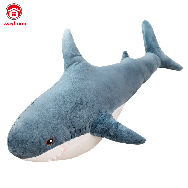 Lovely Big Shark Soft Plush Toy Dolls Stuffed Animal Pillow Bedroom Sofa Decoration 