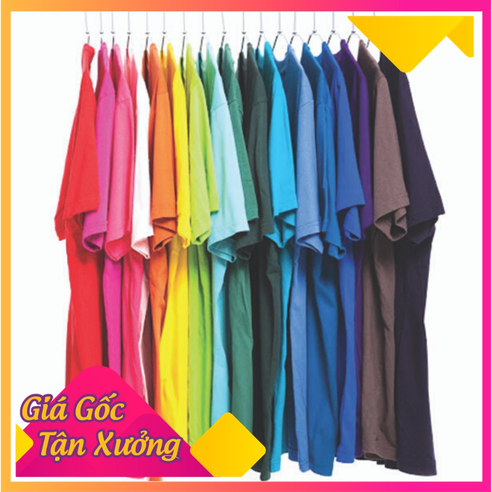 Áo thun cotton trơn 🔥RẺ SỐ 1🔥 Áo thun tay ngắn nam nữ trẻ em Basic cotton thoáng mát.